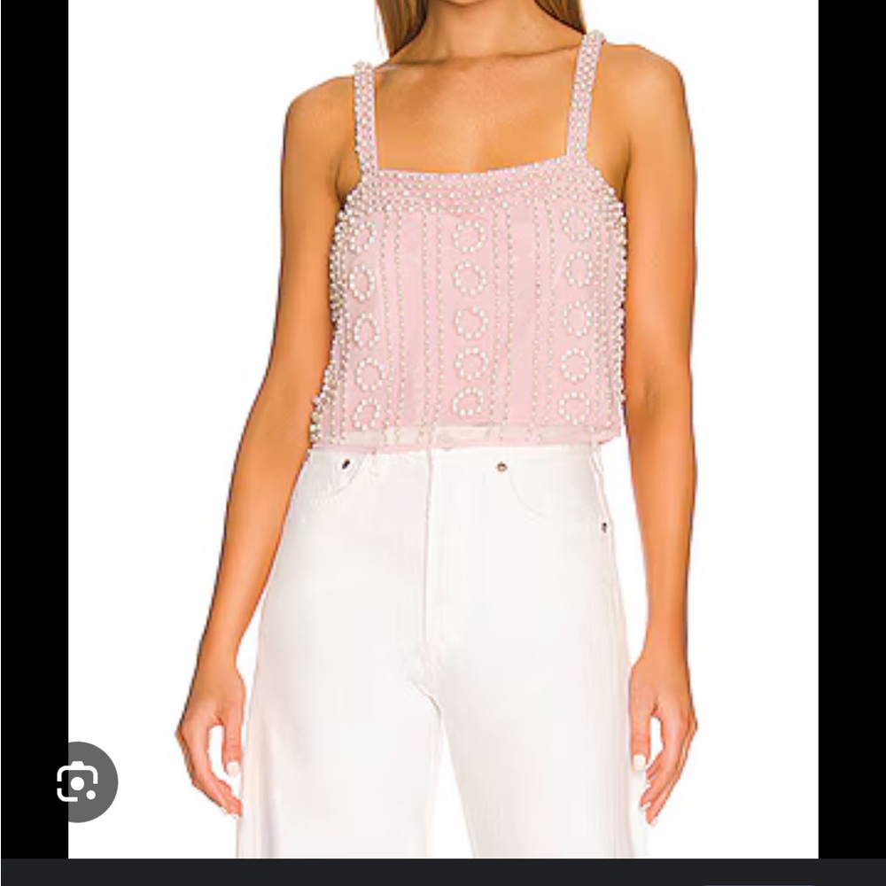 LPA Pearl and Gemstone Top in Bubble Link (REVOLVE)